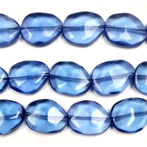 BLUE QUARTZ FACETED PEAR FREEFORM 16X20MM